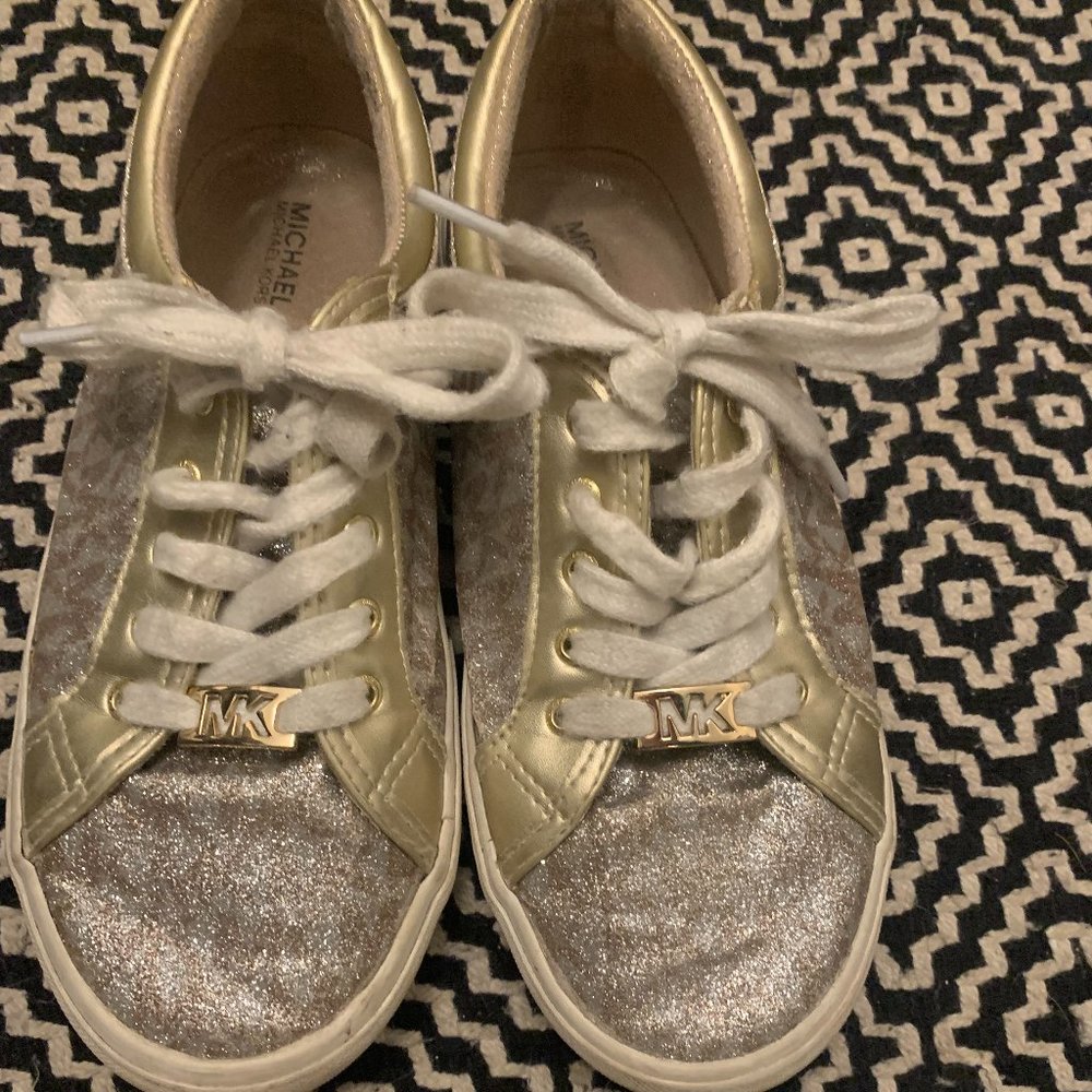 Michael Kors Gold and Silver sneakers